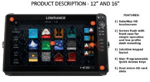 Lowrance HDS-12 LIVE Chartplotter/Sounder with Active Imaging 3-in-1 Transducer (ROW) (click for enlarged image)